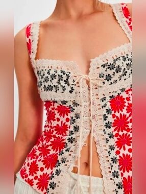  Free People Love Me Not Floral Printed Tank
